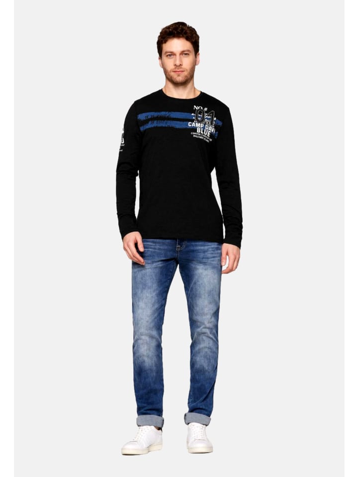 

Рубашка с длинным рукавом CAMP DAVID , черный