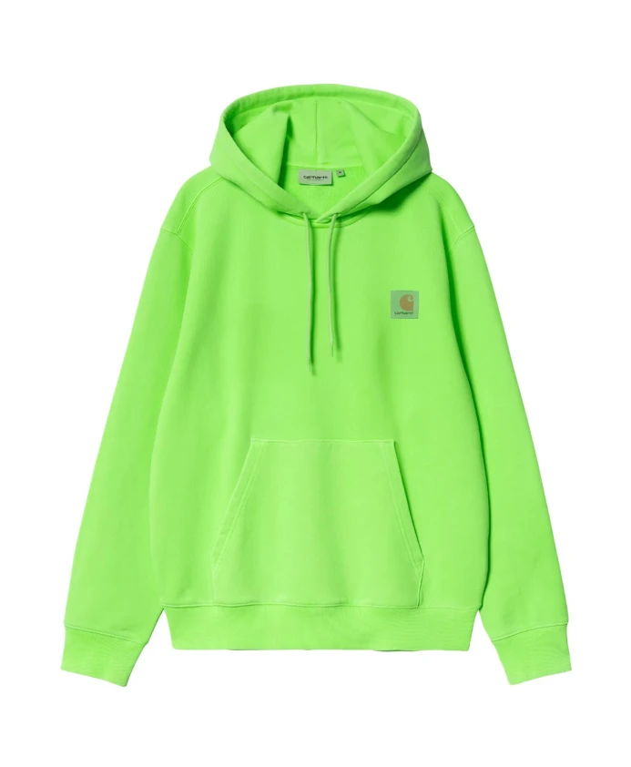 

Толстовка с квадратной этикеткой из плотного хлопкового трикотажа. Carhartt Wip, зеленый