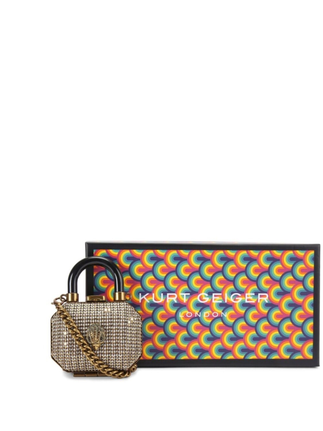 

Клатч на тонком ремешке Kurt Geiger London, нейтральный цвет