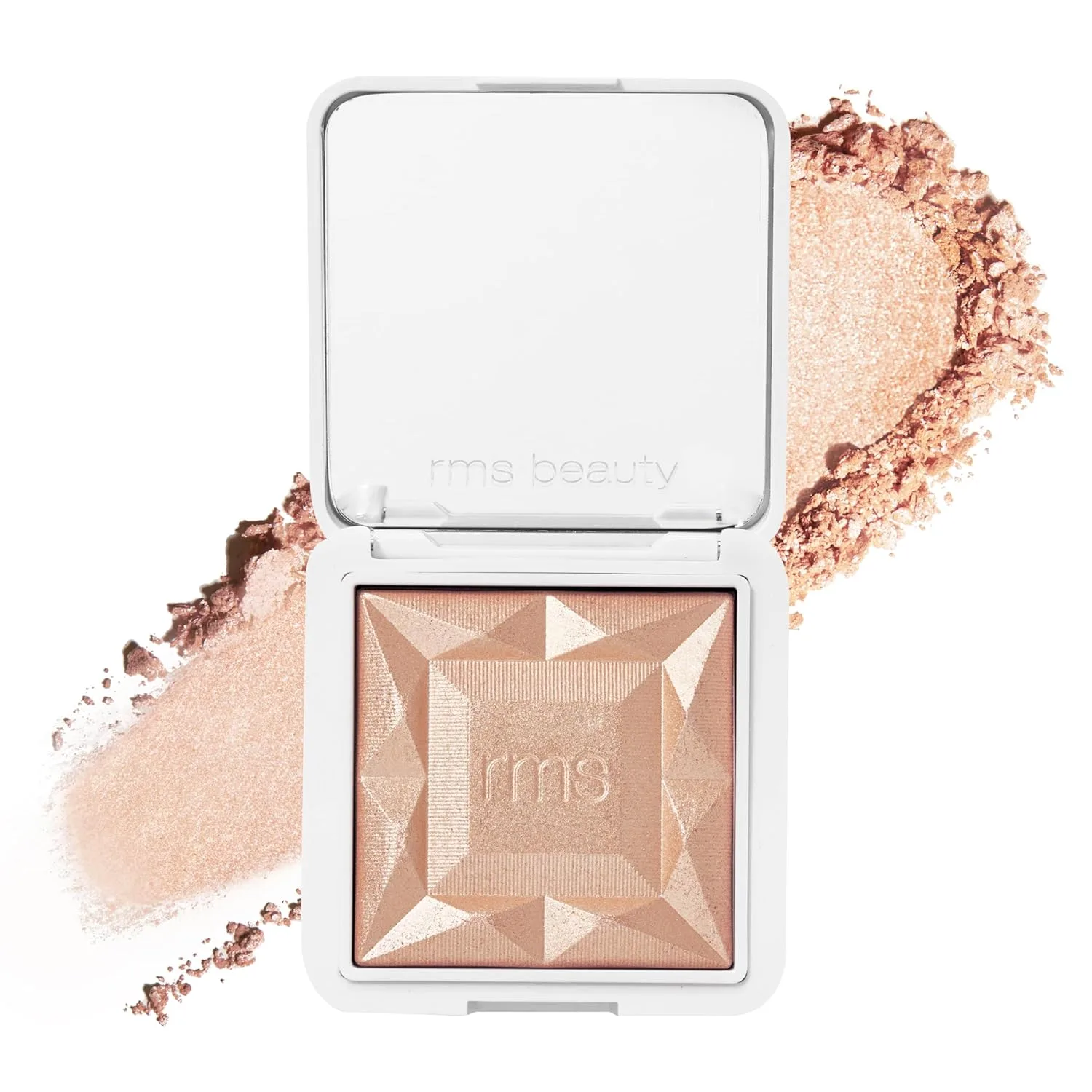 Набор RMS Beauty The Glow Makers Duo: хайлайтер ReDimension Hydra Dew Powder Highlighter и классическая веерная кисть Skin2Skin Classic Fan Brush. — фото 2