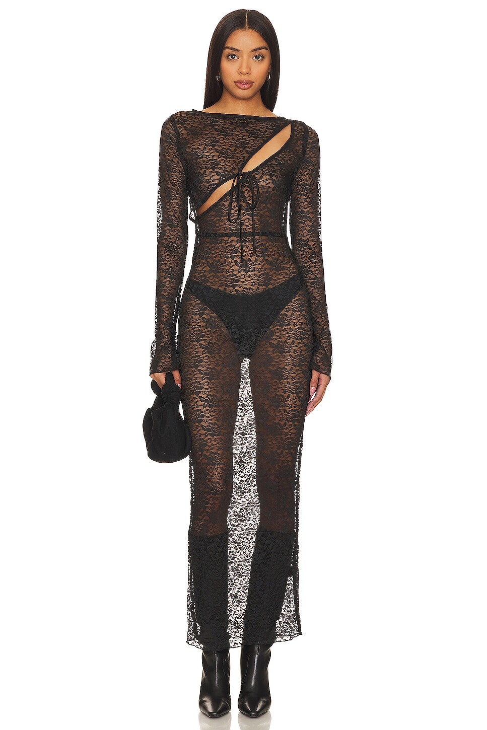 

Платье макси LIONESS Fever Lace, цвет Onyx
