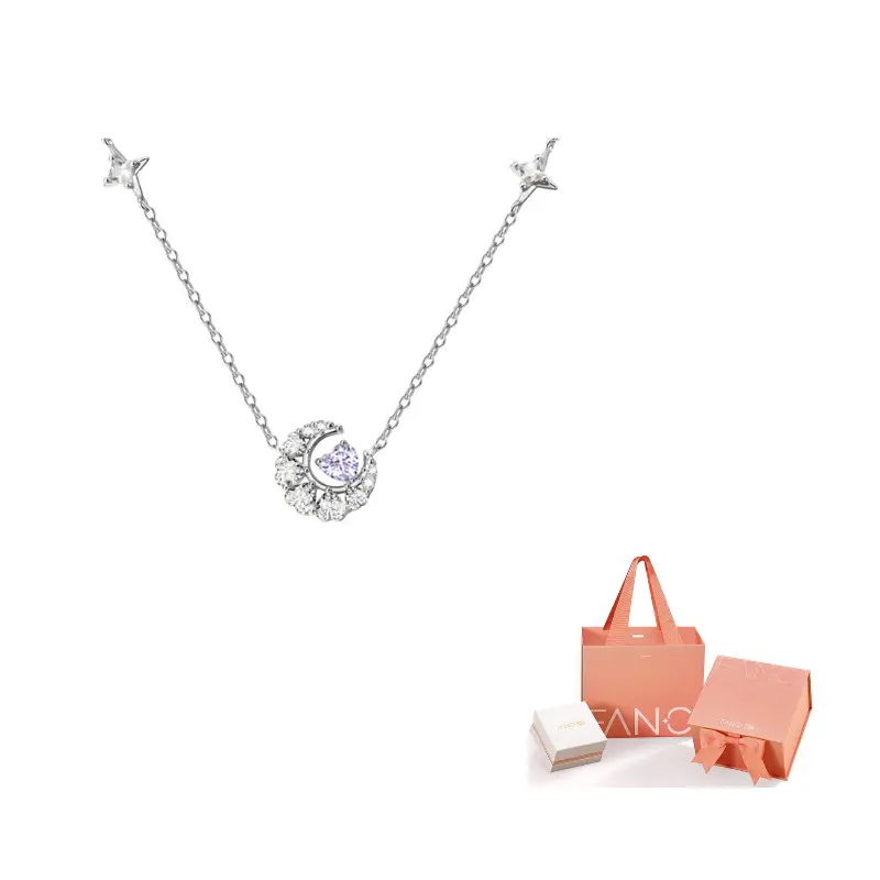 

FANCI Серебряное колье с лунной серией Dreamy Heart S925