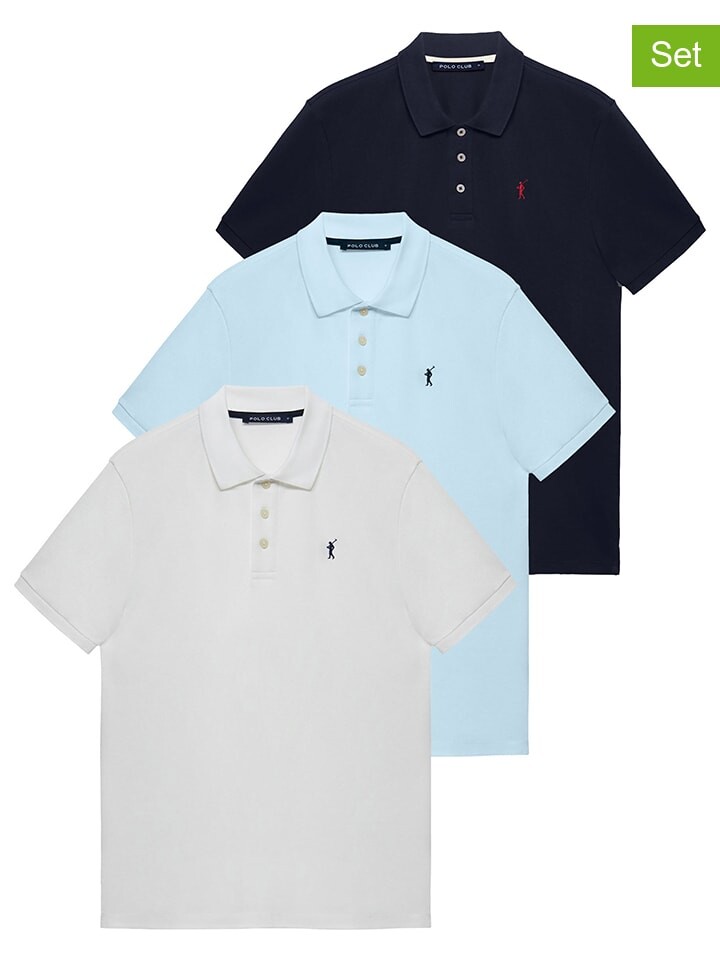 

Поло Polo Club 3er Set s, цвет schwarz/hellblau/weiß