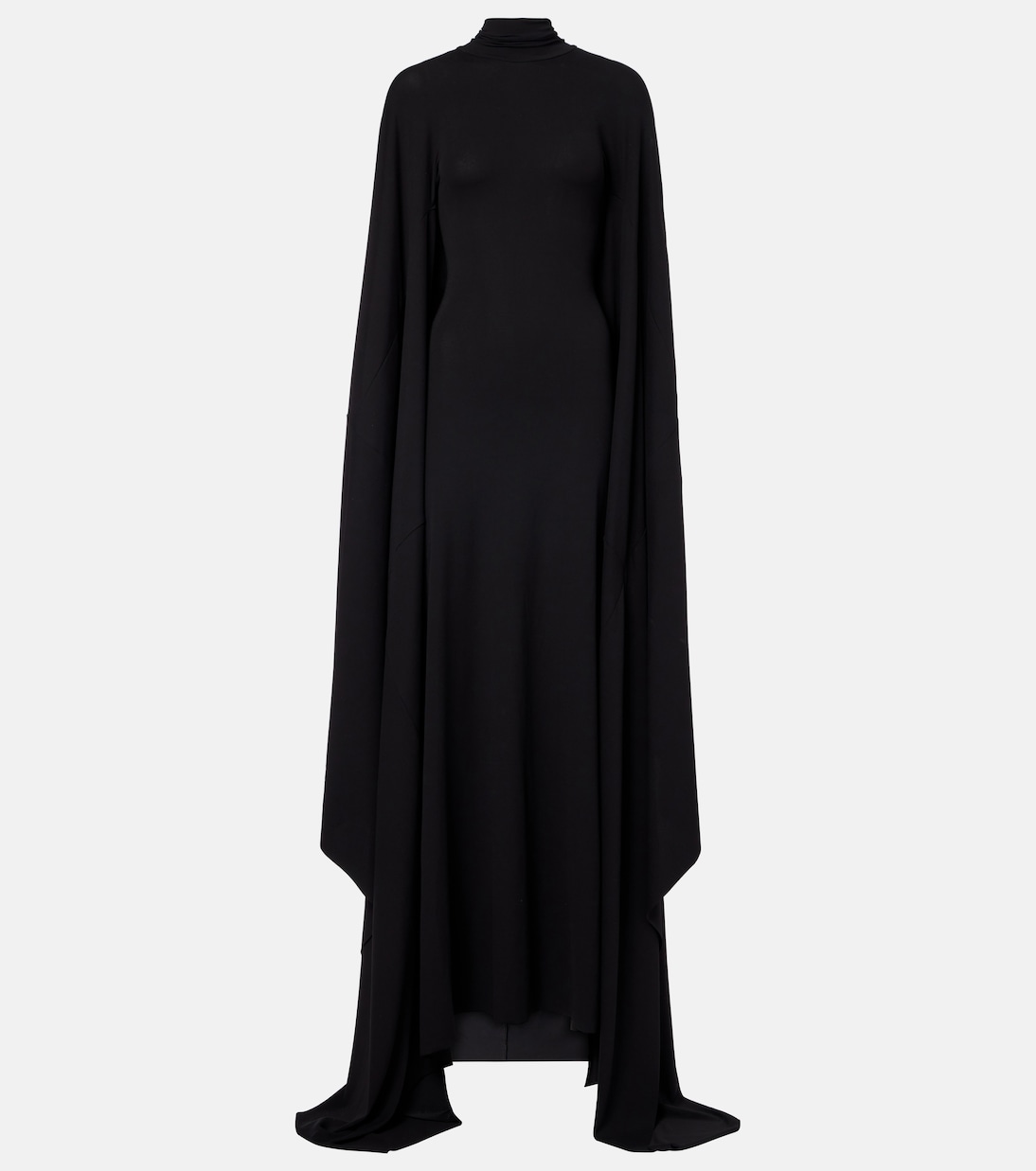 

Платье из джерси с накидкой Balenciaga, черный