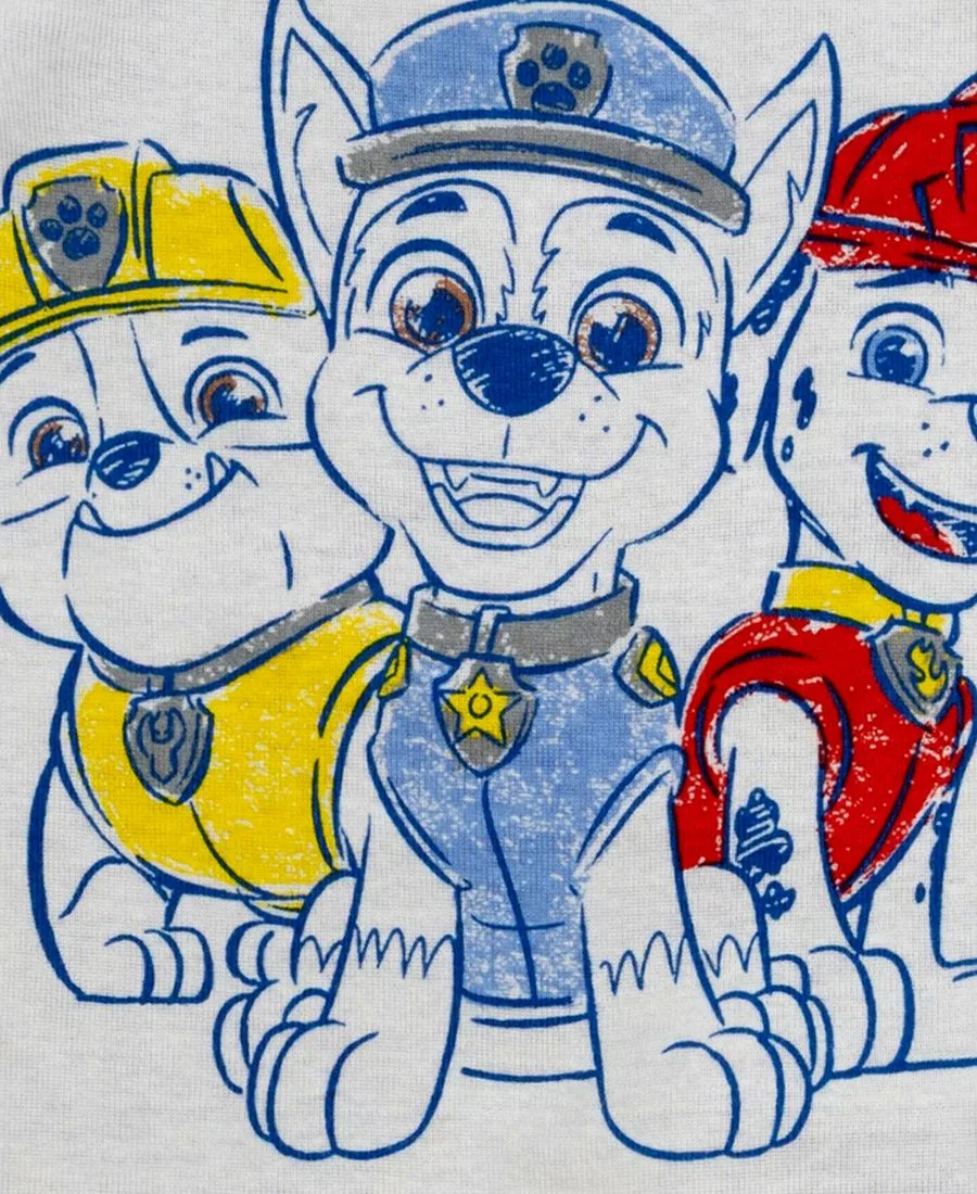Детский пижамный комплект Sketchypaw Patrol (футболка, шорты и штаны) для мальчиков 2T-4T (4 предмета):, синий — фото 4