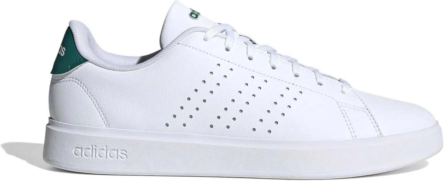 Кроссовки Adidas Unisex Advantage 2.0, Cloud White Core Black Green — фото 4
