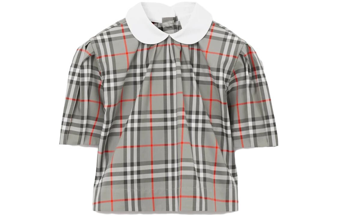 

Детская рубашка Burberry, цвет Cold charcoal gray