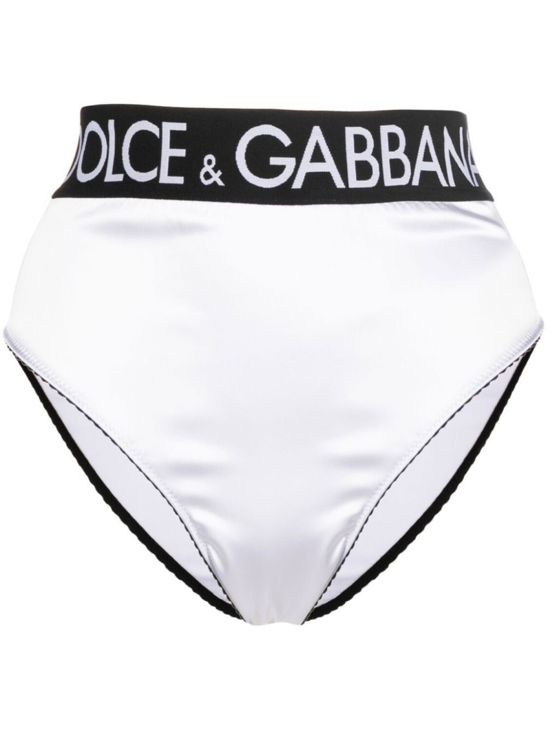 

Dolce & Gabbana атласные трусы-брифы с логотипом, белый