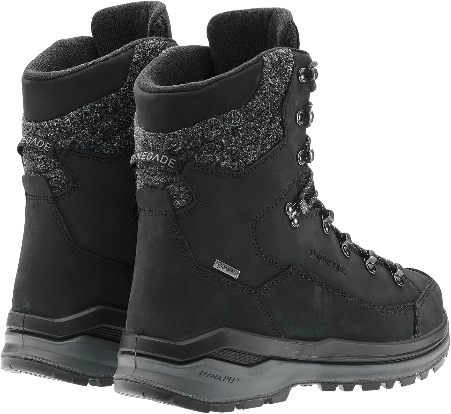 Ботинки LOWA Renegade Evo Ice 2 GTX High, Black Grey — фото 4