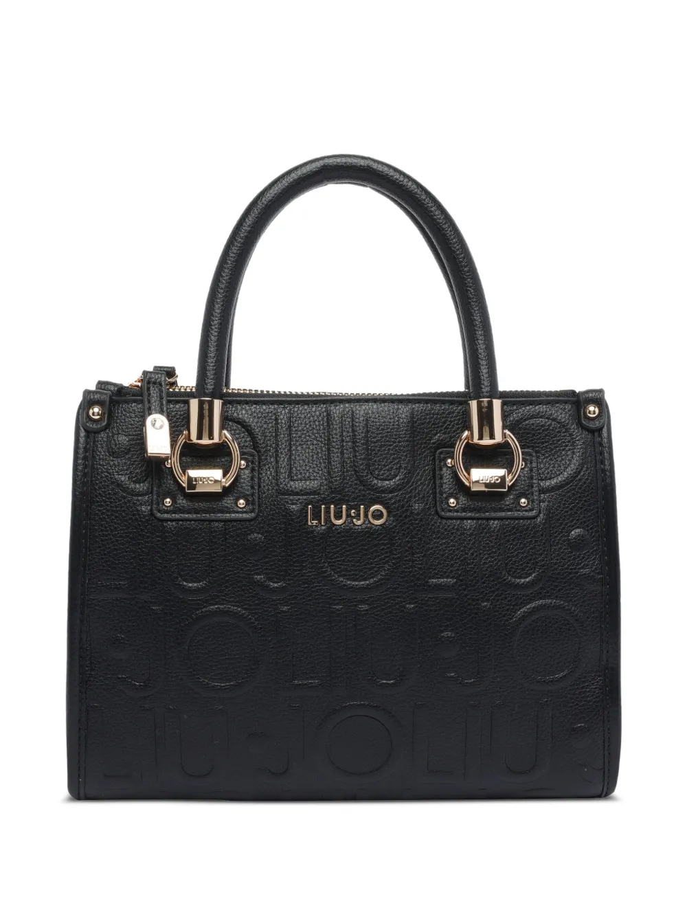 

Сумка-тоут с тисненым логотипом LIU JO, черный