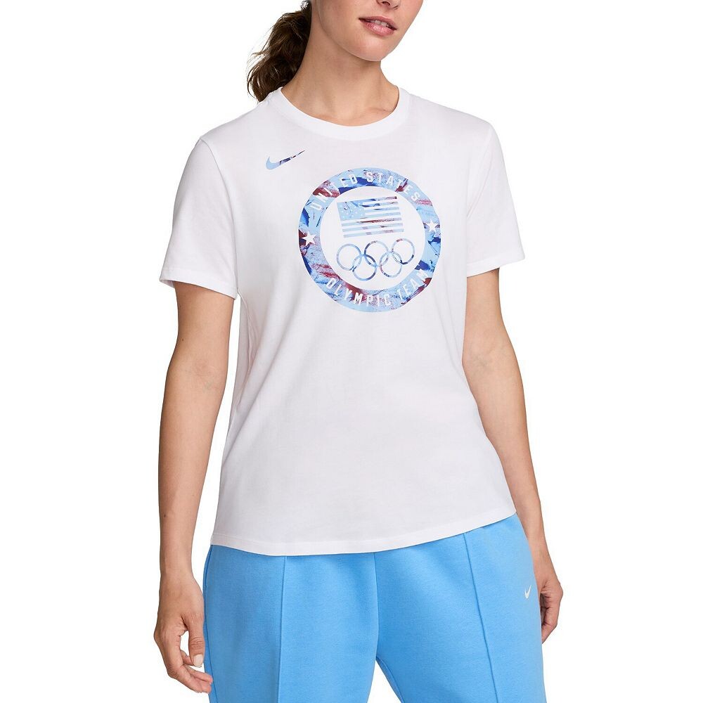 Женская футболка Nike White Team USA Puck Club, цвет Usa White — фото 2