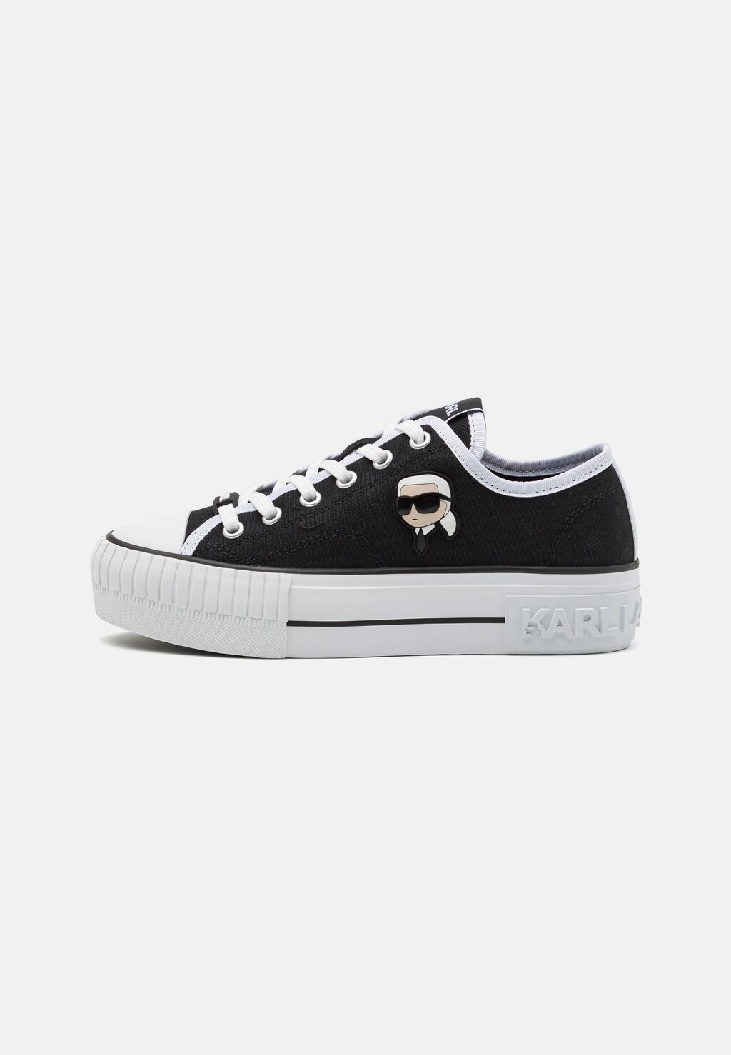 Низкие кроссовки Kampus Max Patch Lace KARL LAGERFELD, черный
