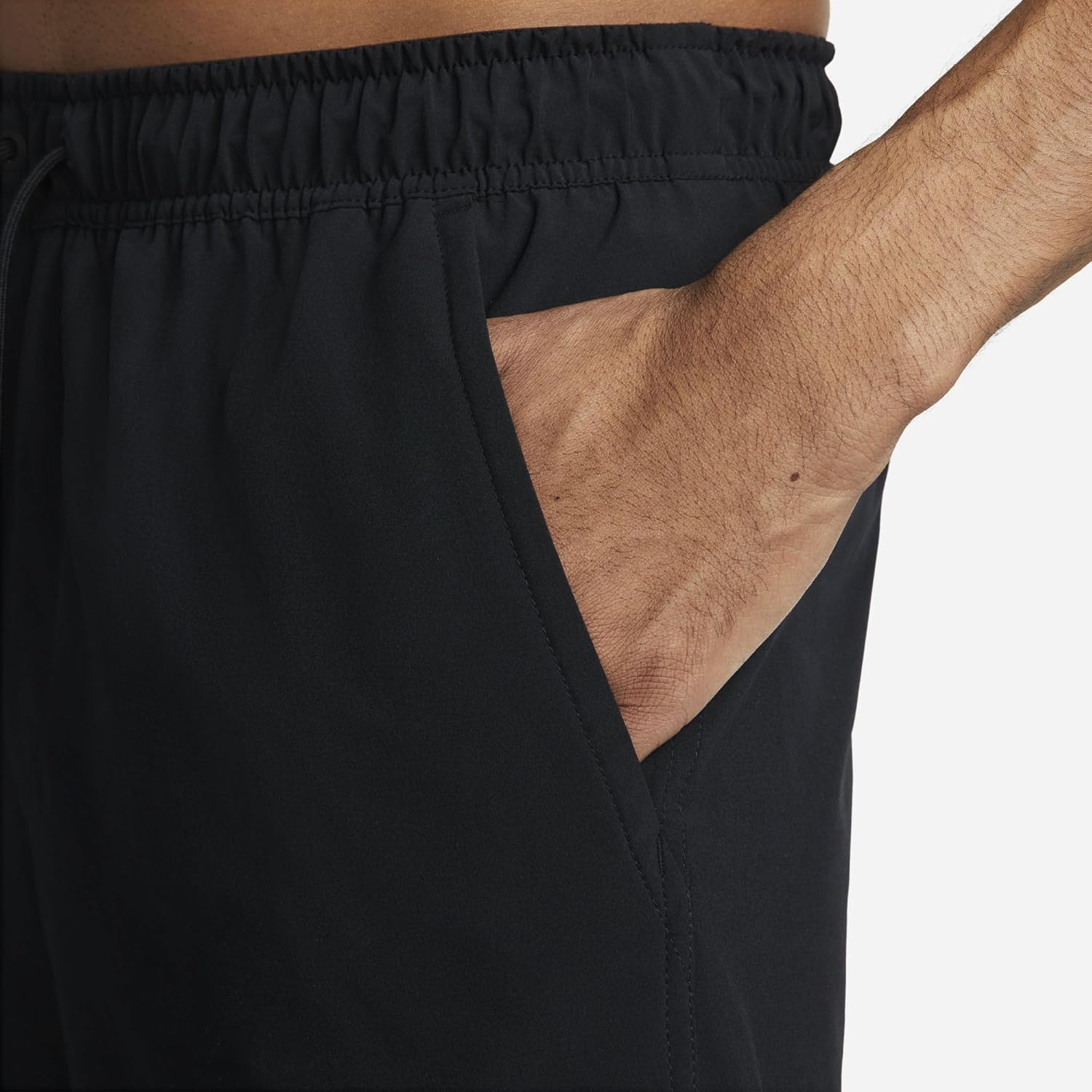 Мужские шорты Nike Unlimited Dri-fit 5 дюймов без подкладки, универсальные, Black/Black/Black — фото 4