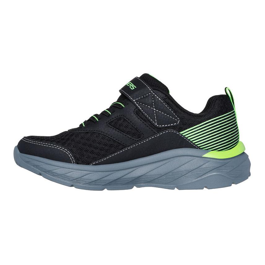 Skechers Kids Мальчики Slip Resistant Abrasion Resistant низкие детские кроссовки для бега black green kids' — фото 4