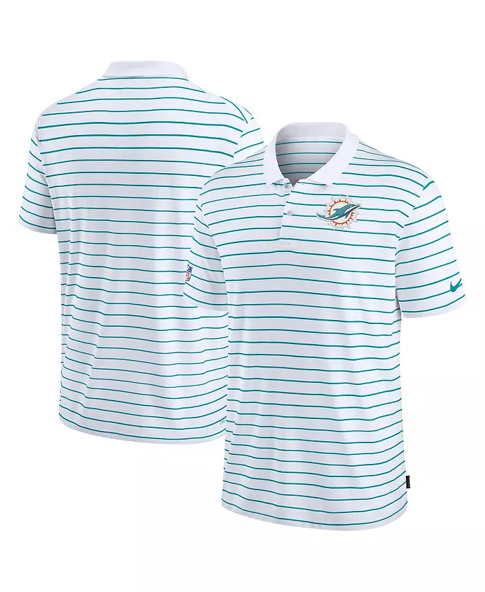 

Мужская белая поло Miami Dolphins 2022 Sideline Lock Up Victory Performance Nike