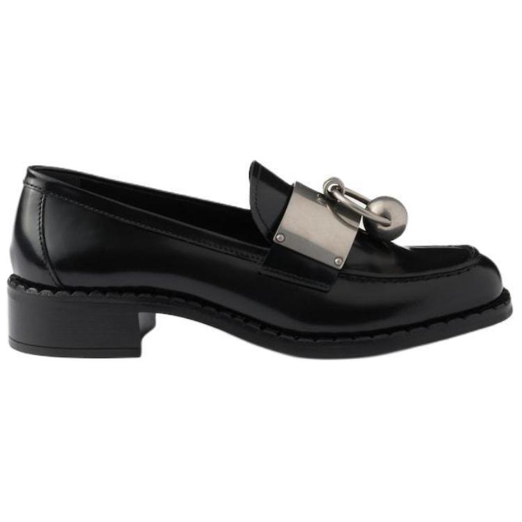 PRADA Кожаные лоферы 35 см женские Black — фото 3