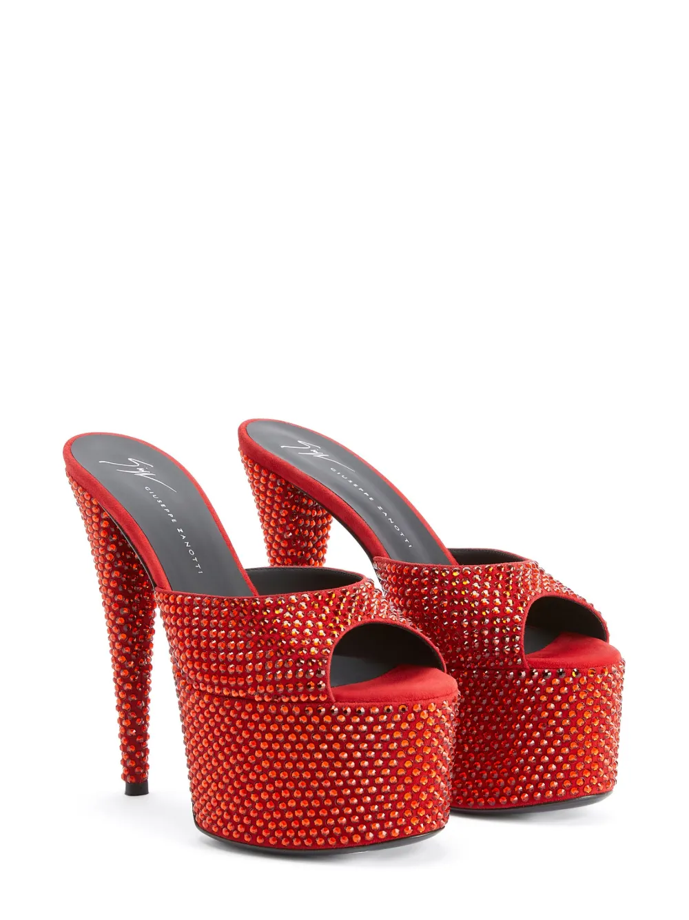 Босоножки Aida 150 с кристаллами Giuseppe Zanotti, красный — фото 2