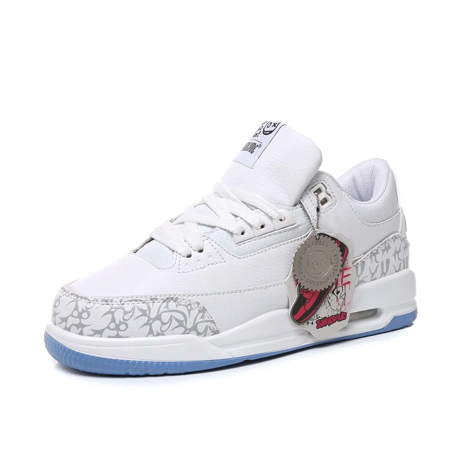 

Кроссовки BURCOME Skateboarding Shoes Unisex Low-top White, белый