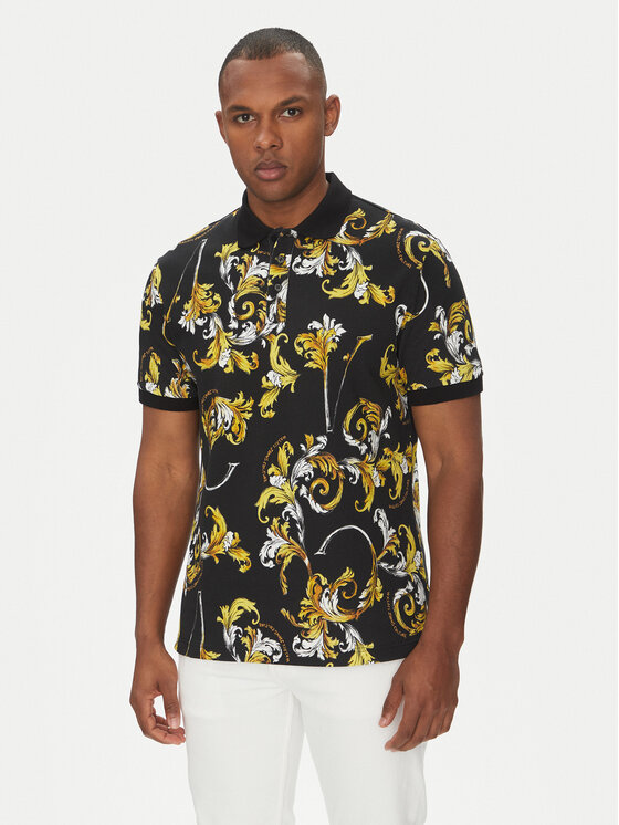 

Рубашка поло стандартный крой 78GAG6S0 Versace Jeans Couture, черный