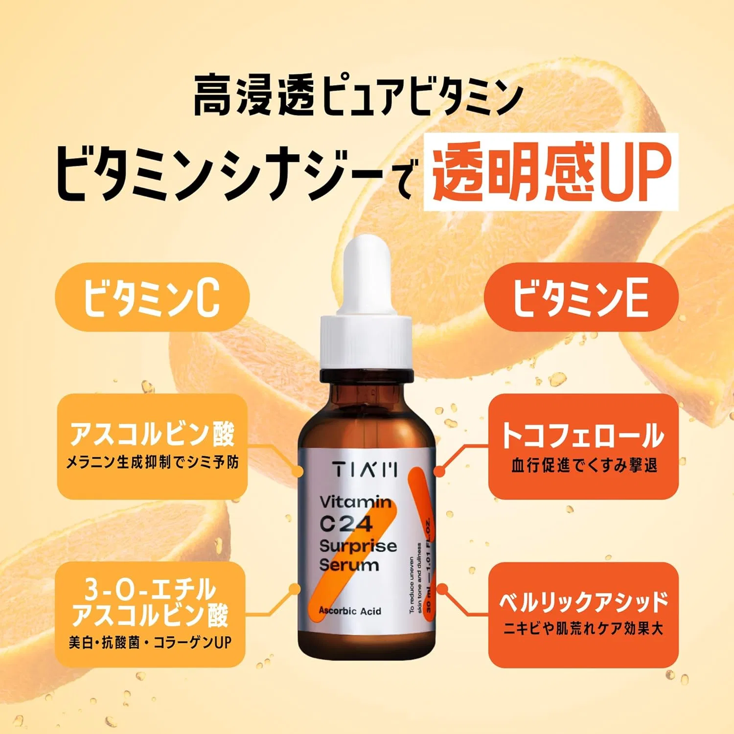 Эссенция Tia'm — С витамином C Vitamin C24 Surprise Serum, 30 мл — фото 4