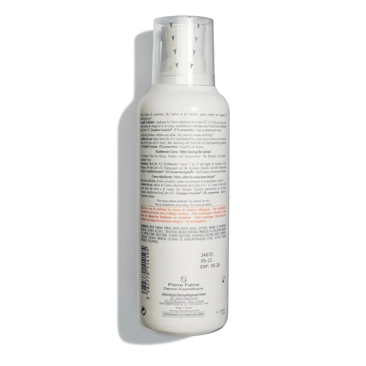 Avène XeraCalm A.D Lipid-Replenishing крем для атопичной кожи, склонной к экземе, при сухости и зуде, восстанавливает защитный барьер, для младенцев, детей и взрослых, без консервантов и отдушек — фото 3