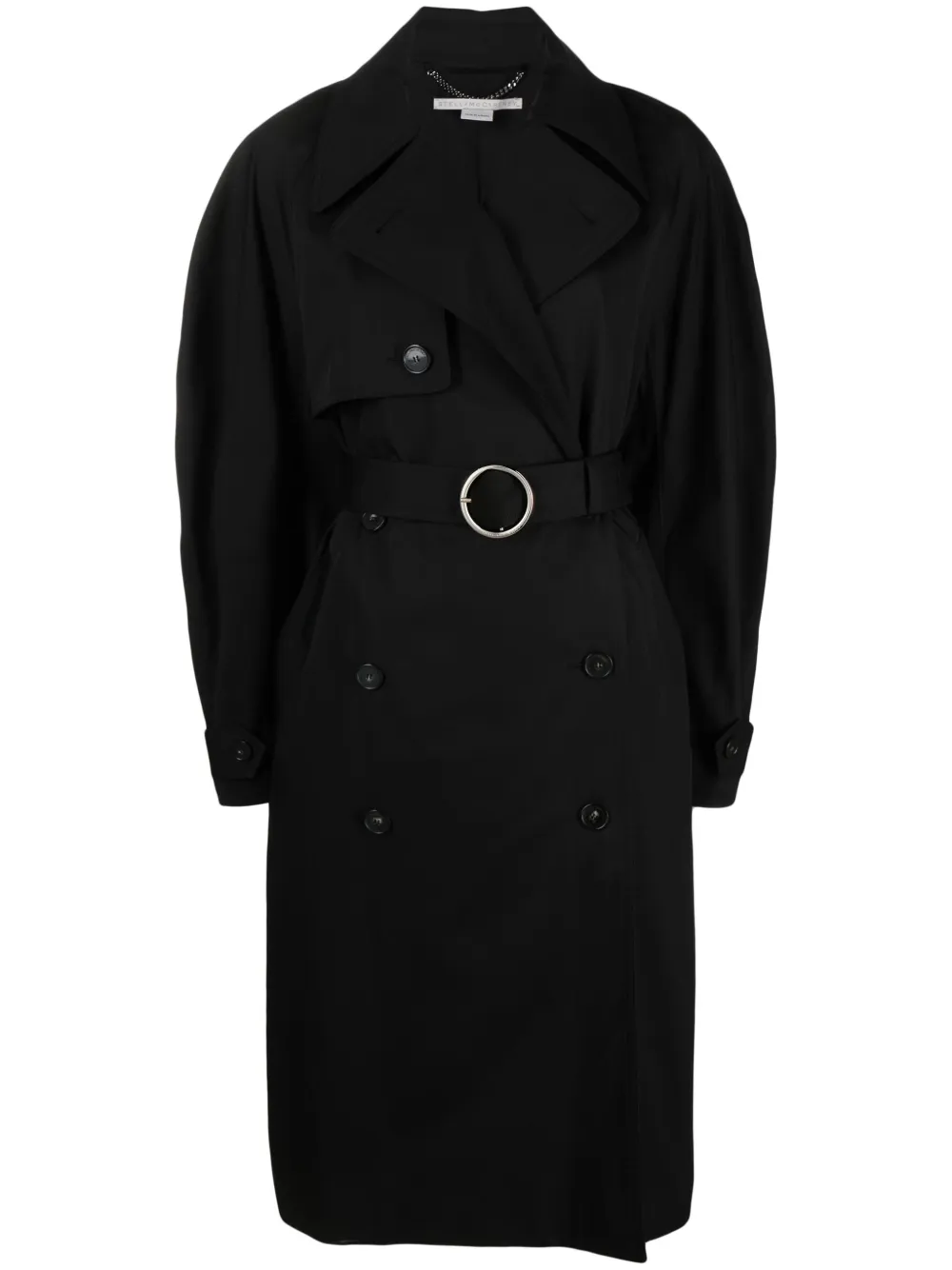 

Двубортный тренч с поясом STELLA MCCARTNEY, черный