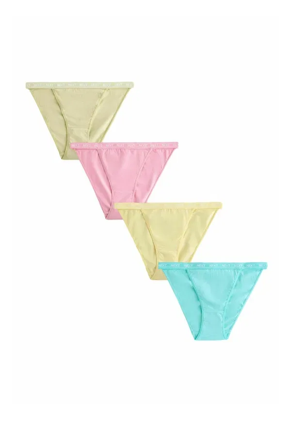 Трусы 4 шт, Next, pink yellow blue green, розовый, желтый, синий, зеленый
