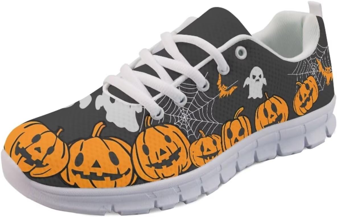 

Кроссовки Forchrinse Green Galaxy Starry Space Nebula для мужчин и женщин, легкие спортивные туфли для занятий в зале и бега, Halloween Pumpkin Ghost