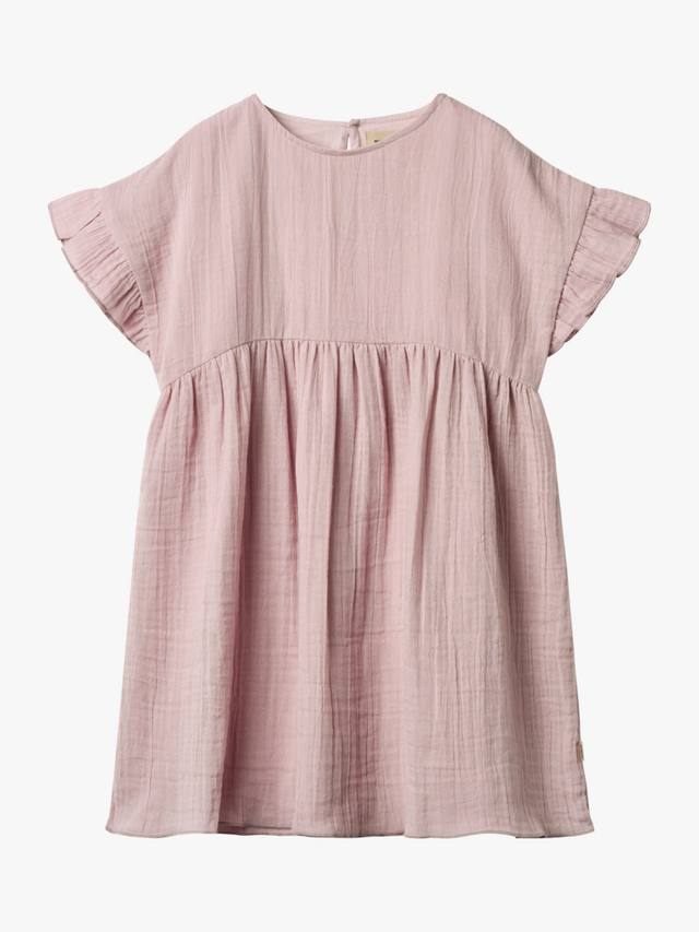 

Детское хлопковое платье с короткими рукавами и рюшами WHEAT, 9428 Lavender Mist