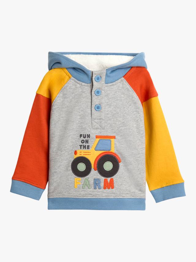 

Детский хлопковый свитер с трактором JoJo Maman Bébé