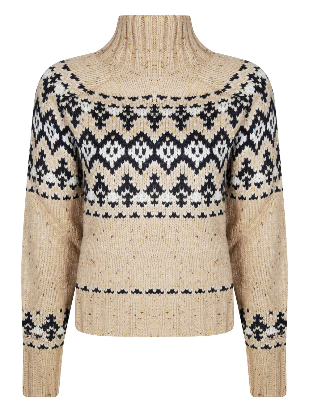 

Свитер Myra с высоким воротником и узором Mc2 Saint Barth, нейтральный