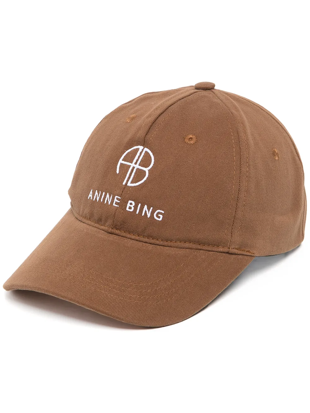 

Твиловая бейсболка с вышивкой ANINE BING, коричневый