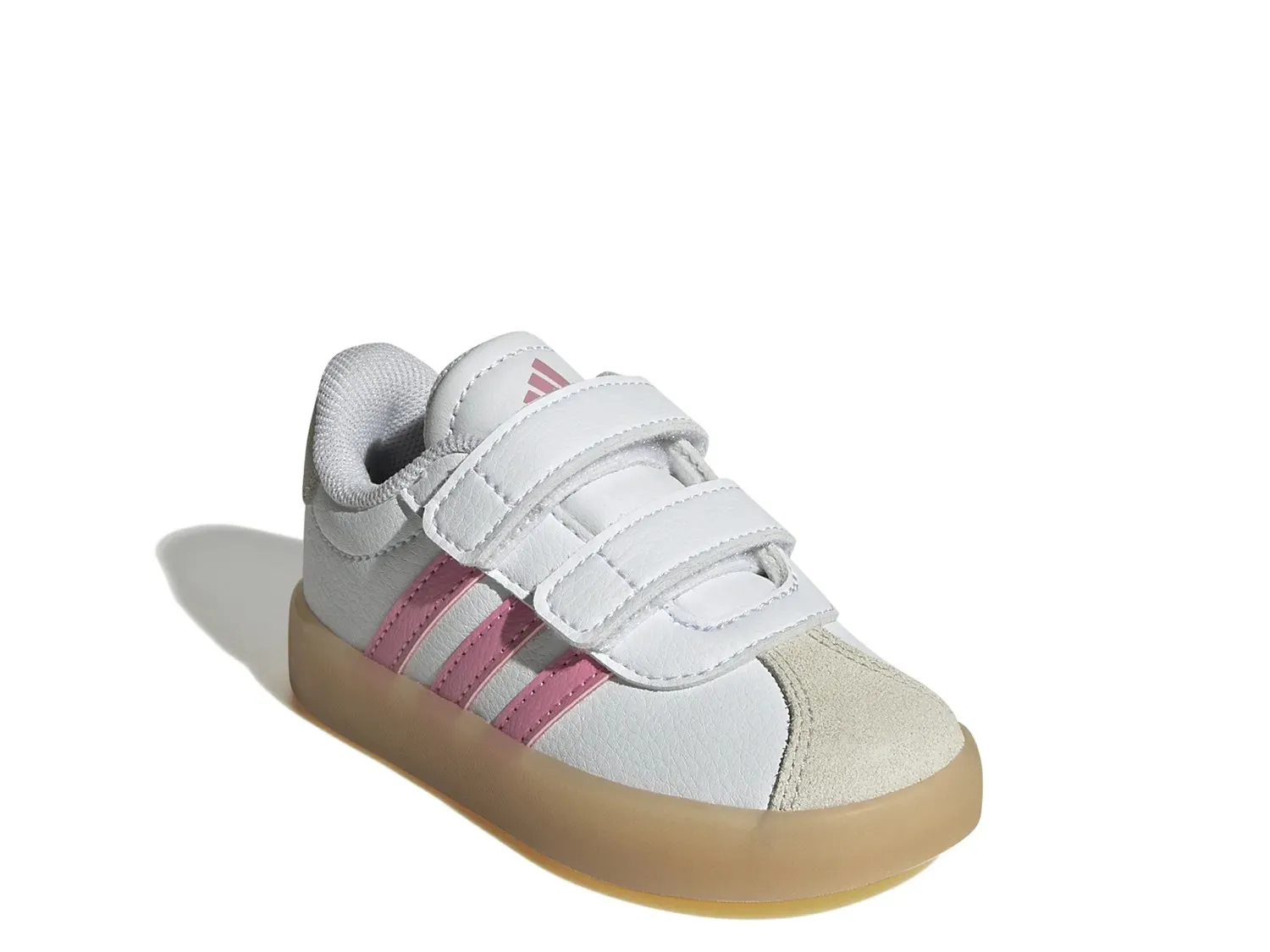 

Кроссовки Adidas VL Court 3.0 — детские, белые/розовые
