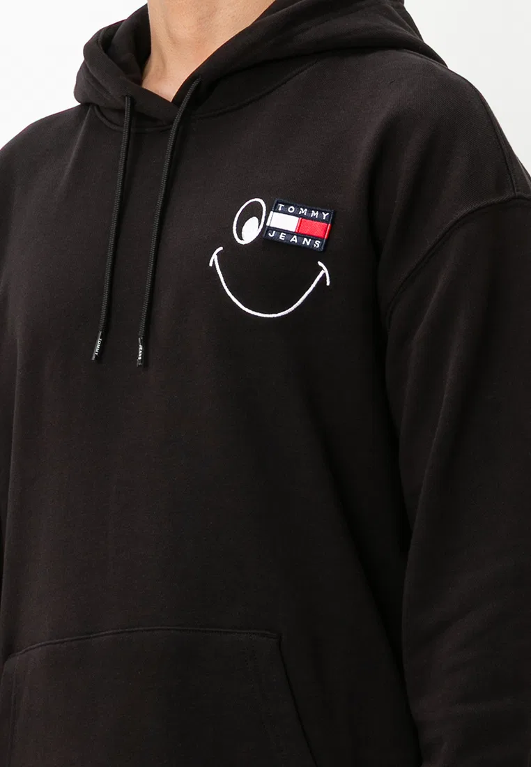 Толстовка с улыбающимся значком, Tommy Jeans Tommy Hilfiger, черный — фото 3