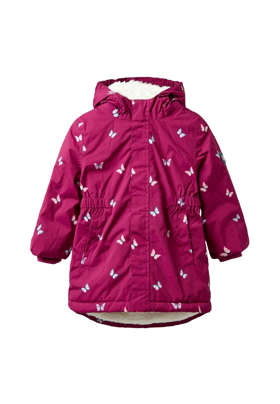 

Зимнее пальто JoJo Maman Bébé REGULAR FIT FLORAL BORG LINED PUFFER , Berry /Purple