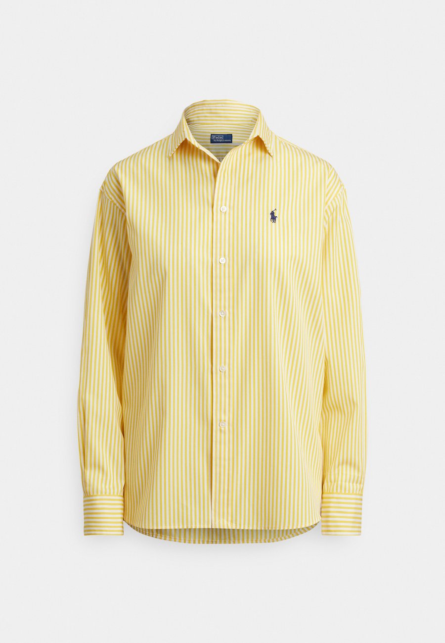Блуза Polo Ralph Lauren RELAXED FIT STRIPED COTTON SHIRT, Yellow/White/Yellow — фото 4