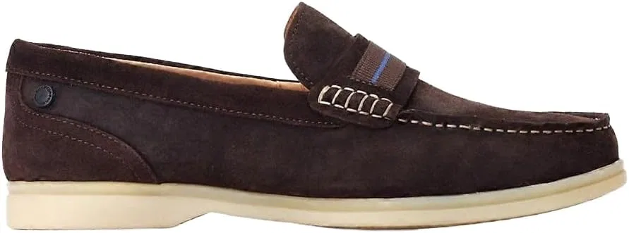 Лоферы замшевые Drum Suede Loafers, Burnt Brown Base London — фото 3