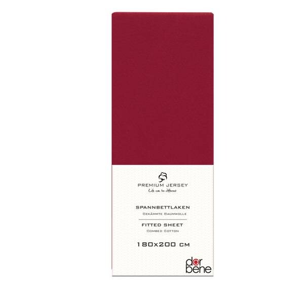 

Простынь на подгонке DarBene 100% Baumwolle 180x200, 180x30x200 см, красный