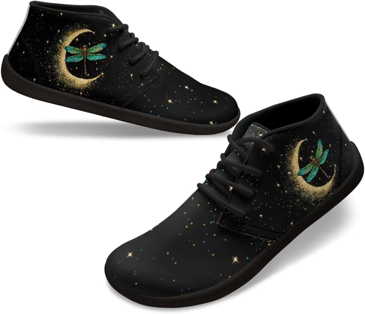 

Мужские кроссовки с широкой носочной частью, дышащие, в стиле босоножек, с подошвой нулевого подъема, удобные, противоскользящие, быстро сохнущие, для тренировок и прогулок Xixirimido, Dragonfly Galaxy Moon