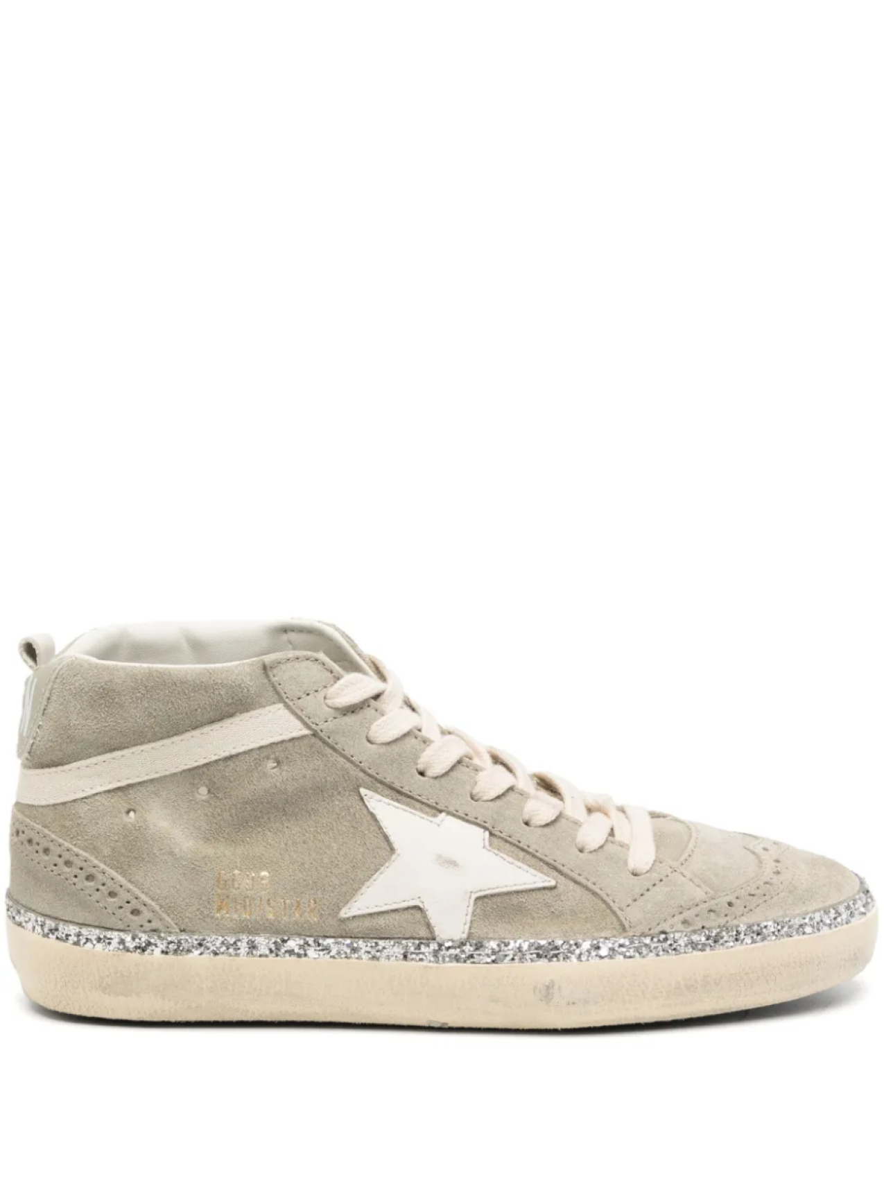 Кроссовки средней высоты со звездами Golden Goose, серый