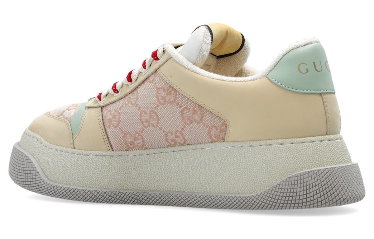 Кроссовки женские Gucci Screener Panelled, желтый / бежевый — фото 4