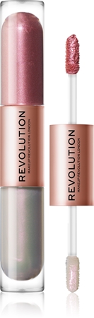

Жидкие тени для век 2 в 1 Makeup Revolution Double Up, Opulence Light Pink 2× 2,2 ml
