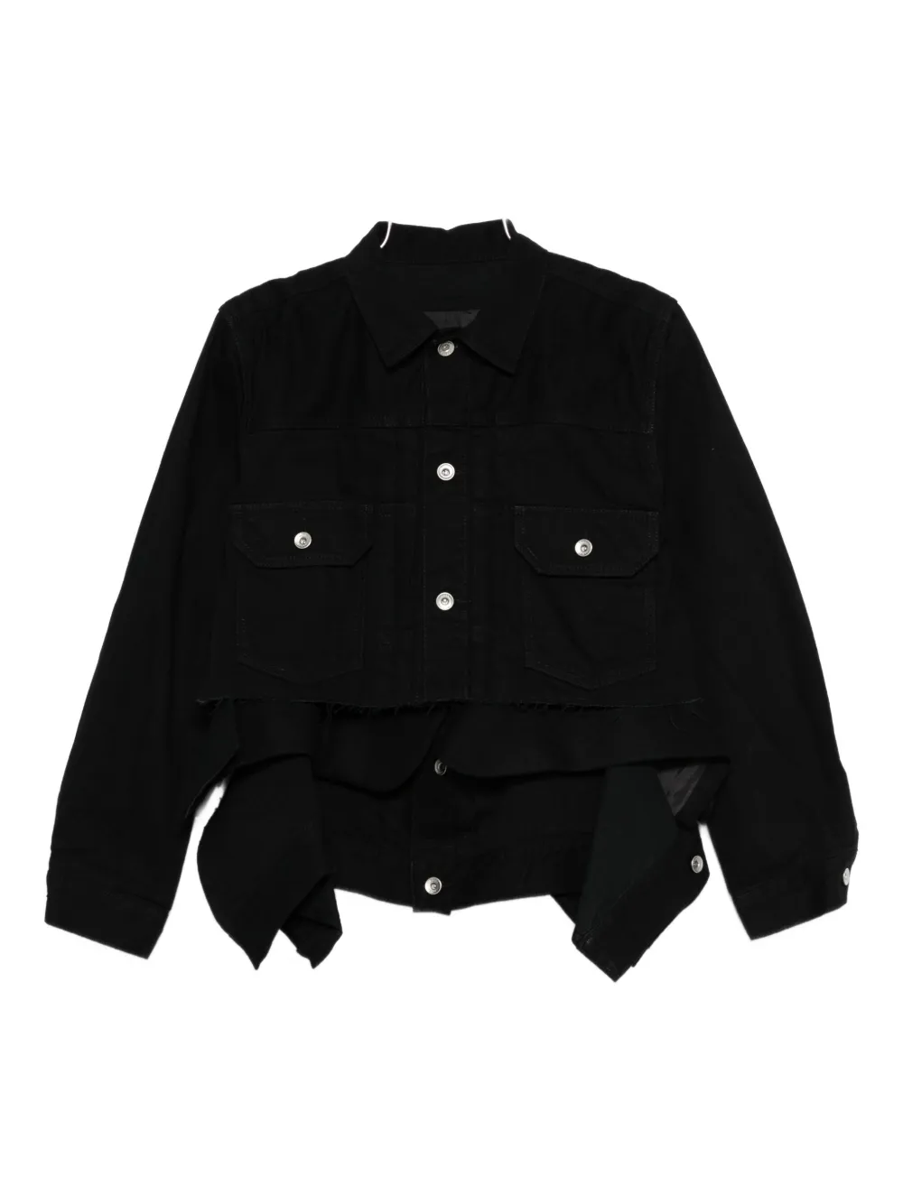 

Многослойная джинсовая куртка SACAI, черный