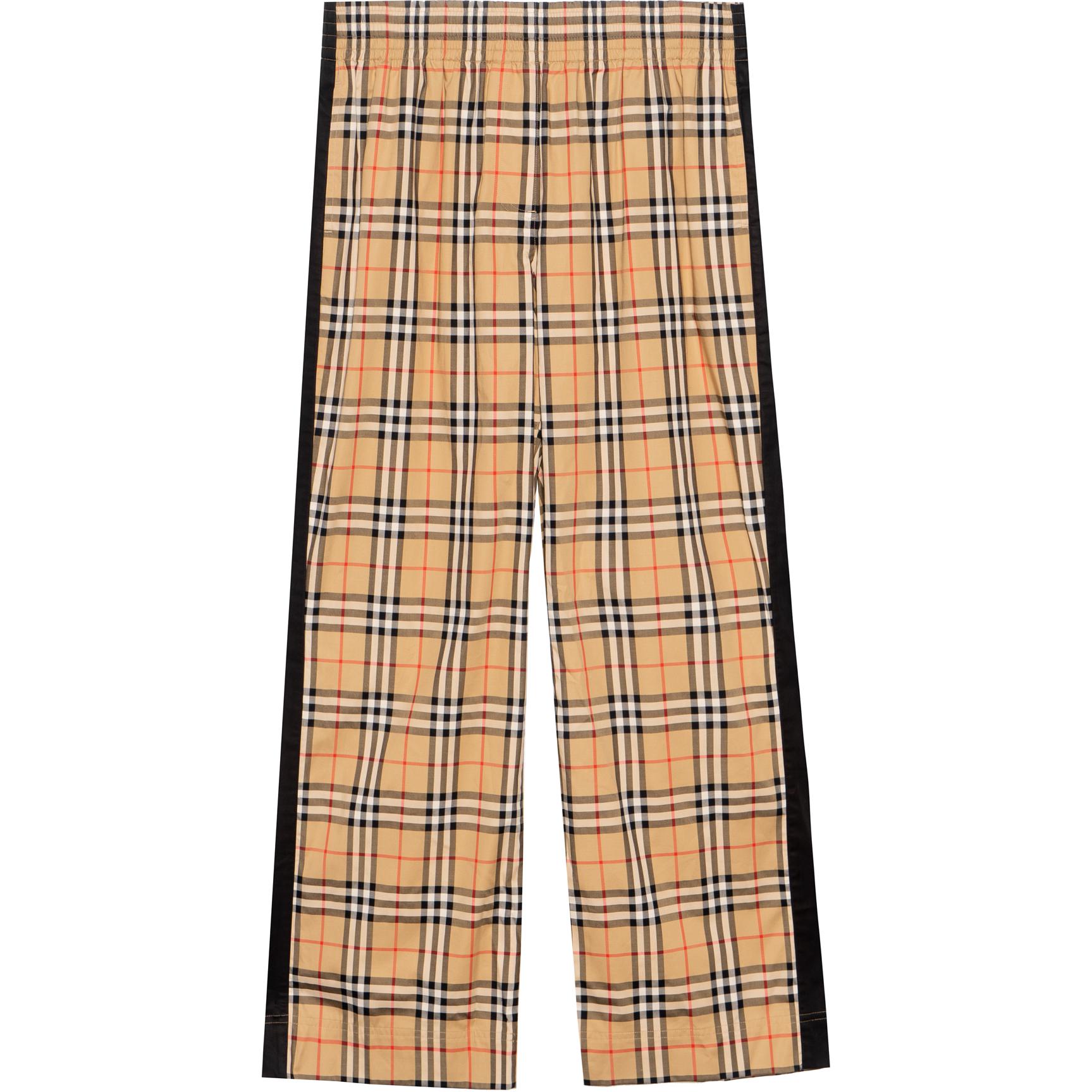 Штаны Burberry Chech Motif, женские, бежевый — фото 4