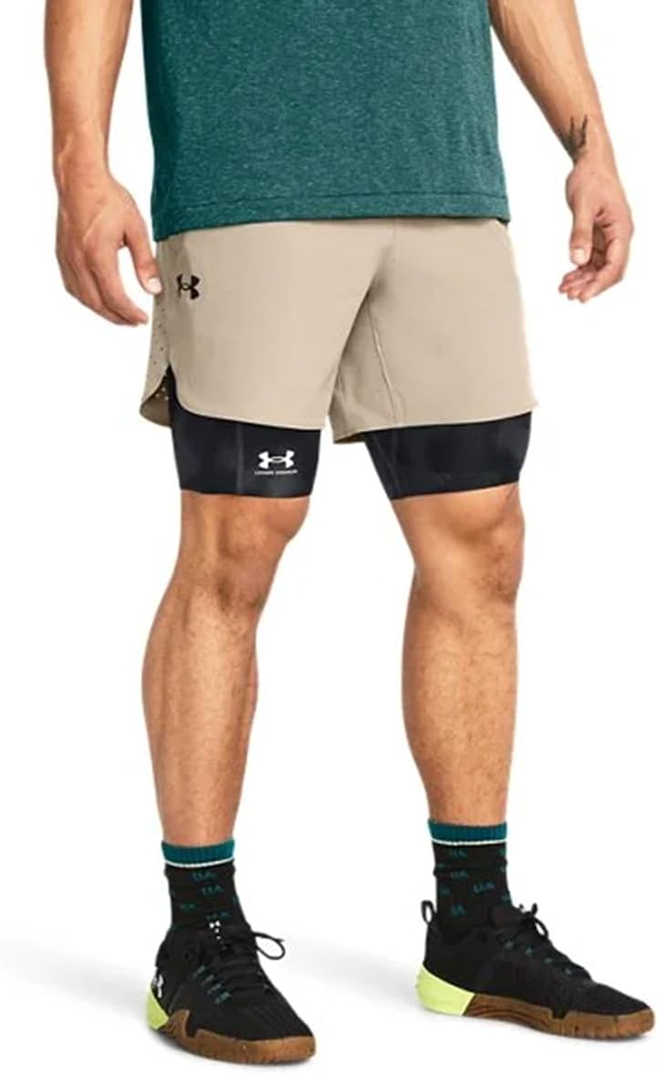 

Under Armour мужские шорты UA Vanish Elite - превосходная мобильность и долговечность, Timberwolf Taupe/Black - 203