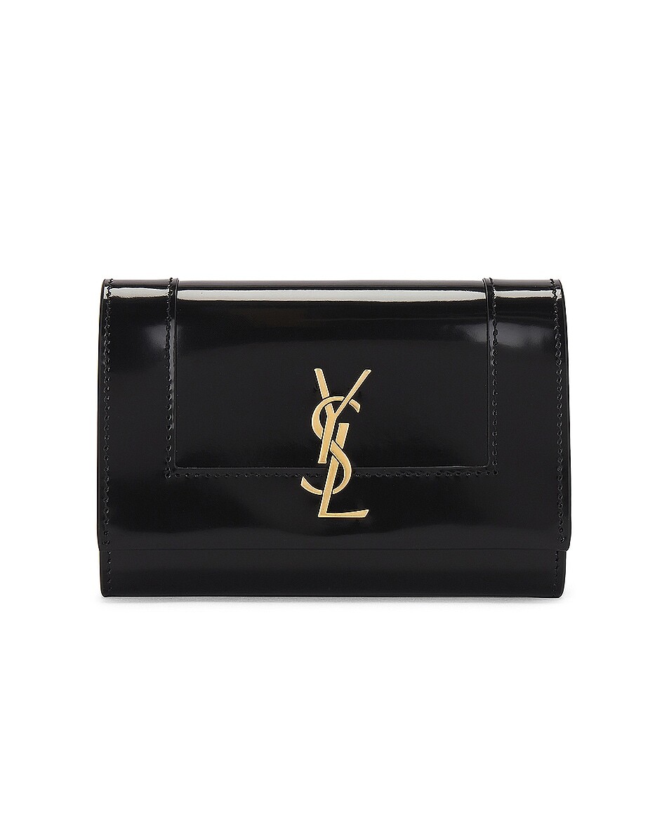 

Маленький кошелек-конверт Cassandre Saint Laurent, цвет Noir