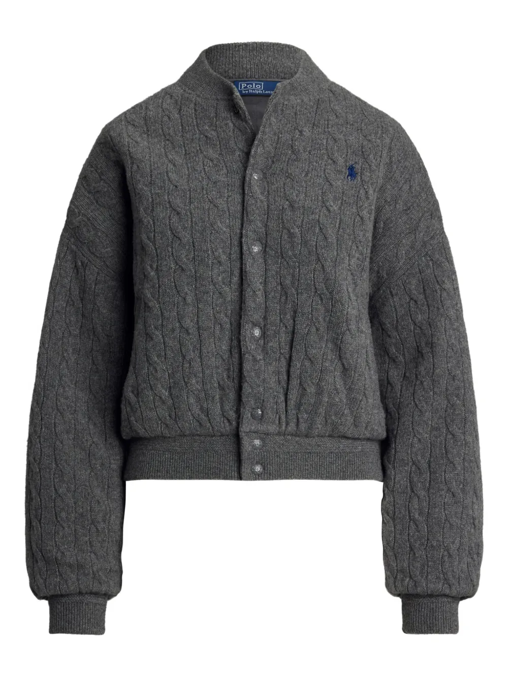 

Бомбер фактурной вязки POLO RALPH LAUREN, серый