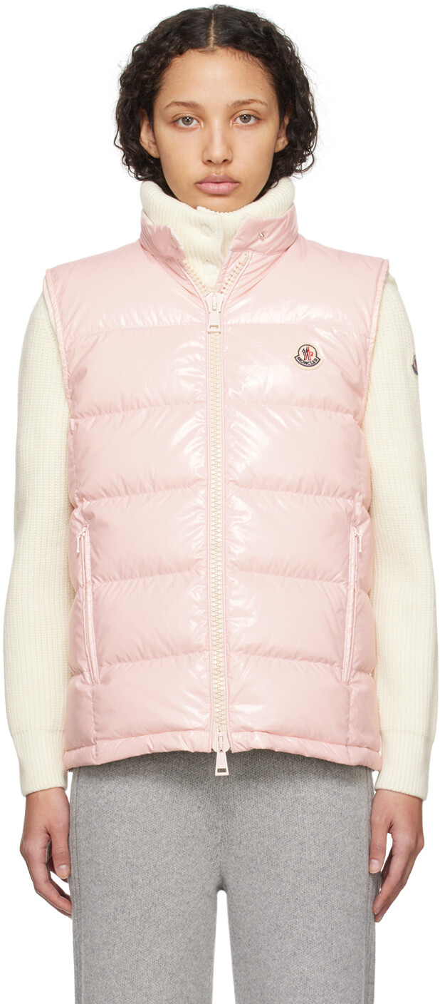 

Розовый пуховый жилет Alcibia Moncler