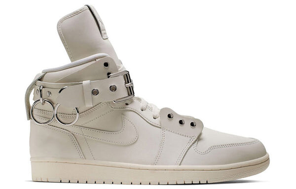 Кроссовки с 1 ремешком в стиле ретро x comme des garcons Air Jordan, белый — фото 3