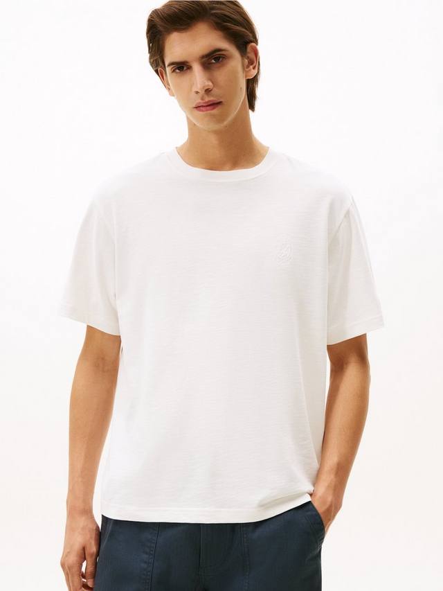 

Футболка из хлопка с вышивкой Crest Tommy Hilfiger